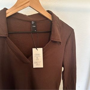 Cider Long Sleeve Crop Polo